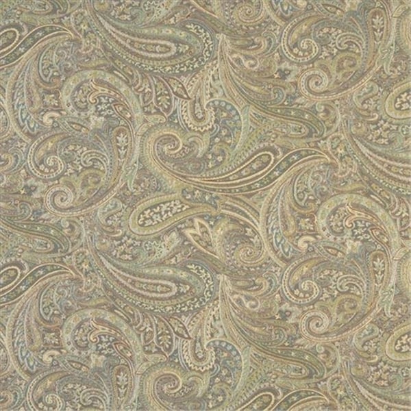 Designer Fabrics <p>Brown, blue and green, paisley contemporary upholstery grade fabric by the yard is an uph F327 - main